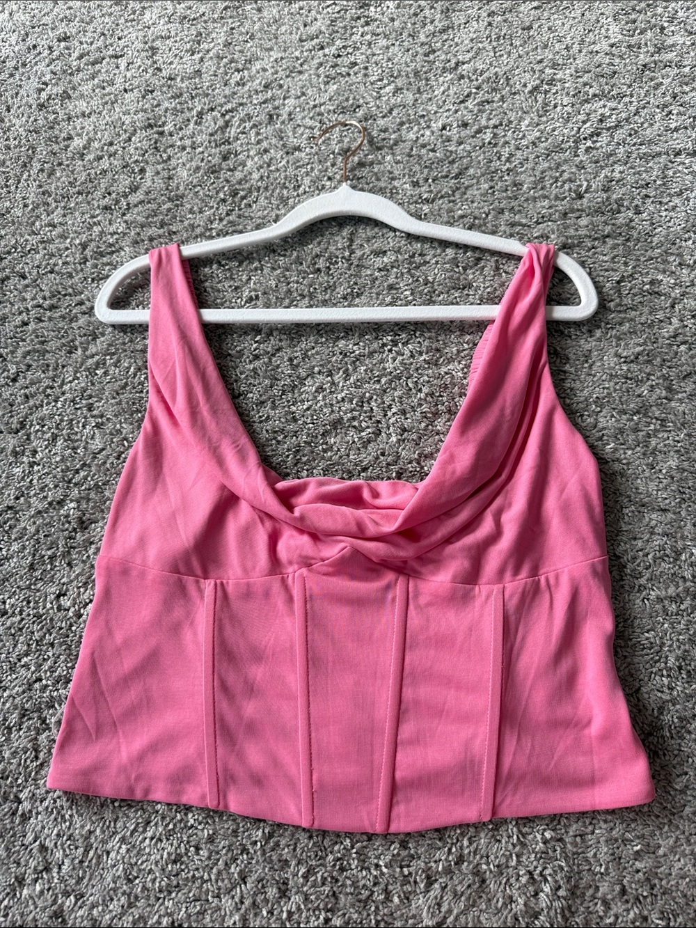 Hello Molly Pink Draped Cowl Camisole